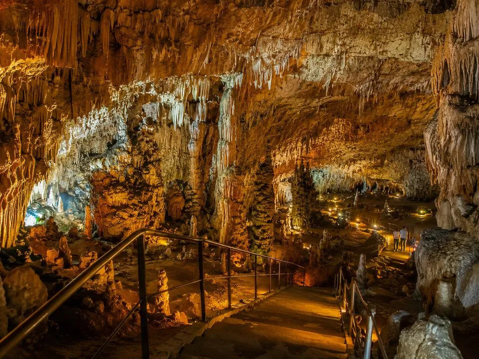 The main chamber of Drogarati Cave, five minutes from Melissani